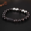 Engraving Name Bead Bracelet Homme Men Wooden Bangle Custom Jewelry Gift Pulsera Hombre