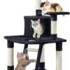 47.5'' H Cat Tree Cat Tower, Cat Scratching Post with Warm Condo Cozy Platform Funny Dangling Ball as Indoor Cats Activity Center for Play & Rest