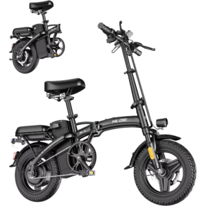 Adult Folding Electric Bicycle, 400W (Peak 500W) Motor, 23MPH Maximum Speed Foldable Electric Bicycle, 14 Inches, 48V12AH