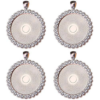 12 Piece Rhinestone Circle Bezel Pendant Trays. 1 Inch Rose Gold Jewelry Making Necklace Bezel Blanks. Empty Cabochon Settings for DIY Necklaces. Great Crafting Supplies for Crafts and Jewelry