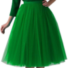 Hebetop◄ Wedding Planning Women'S a Line Short Knee Length Tutu Tulle Prom Party Skirt Green