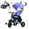 Baby Tricycle,6-In-1 Baby Push Bike Steer Stroller,Learning Toddler Bike/Detachable Guardrail,Adjustable Canopy,Safety Harness,Folding Pedal,Storage Basket,Brake,Shock Absorption