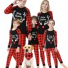 Christmas Family Matching Pajamas Women Cotton Jammies Men Clothes Sleepwear Long Sleeve Pjs