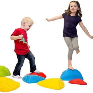 - Rocksteady Tall - Balance & Coordination Enhancing Stepping Blocks, Sensory Toys for Kids - Indoor and Outdoor Obstacle Course, Set of 6 Pieces - Primary Colors