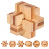 Wooden Puzzle Game Jiasaws Mysterious Cube Toys Kongming Lock Brain Teasers IQ Toys Gift for Kids Adult