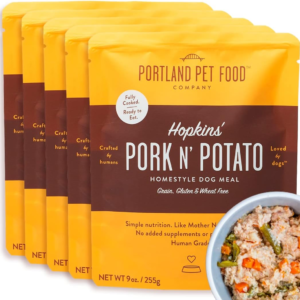 Hopkin'S Pork N’ Potato Wet Dog Food Pouches - Human-Grade, Grain-Free Dog Food Toppers, Mixers, and Meals for Dogs - Fresh Dog Food Made in the USA - 5-Pack